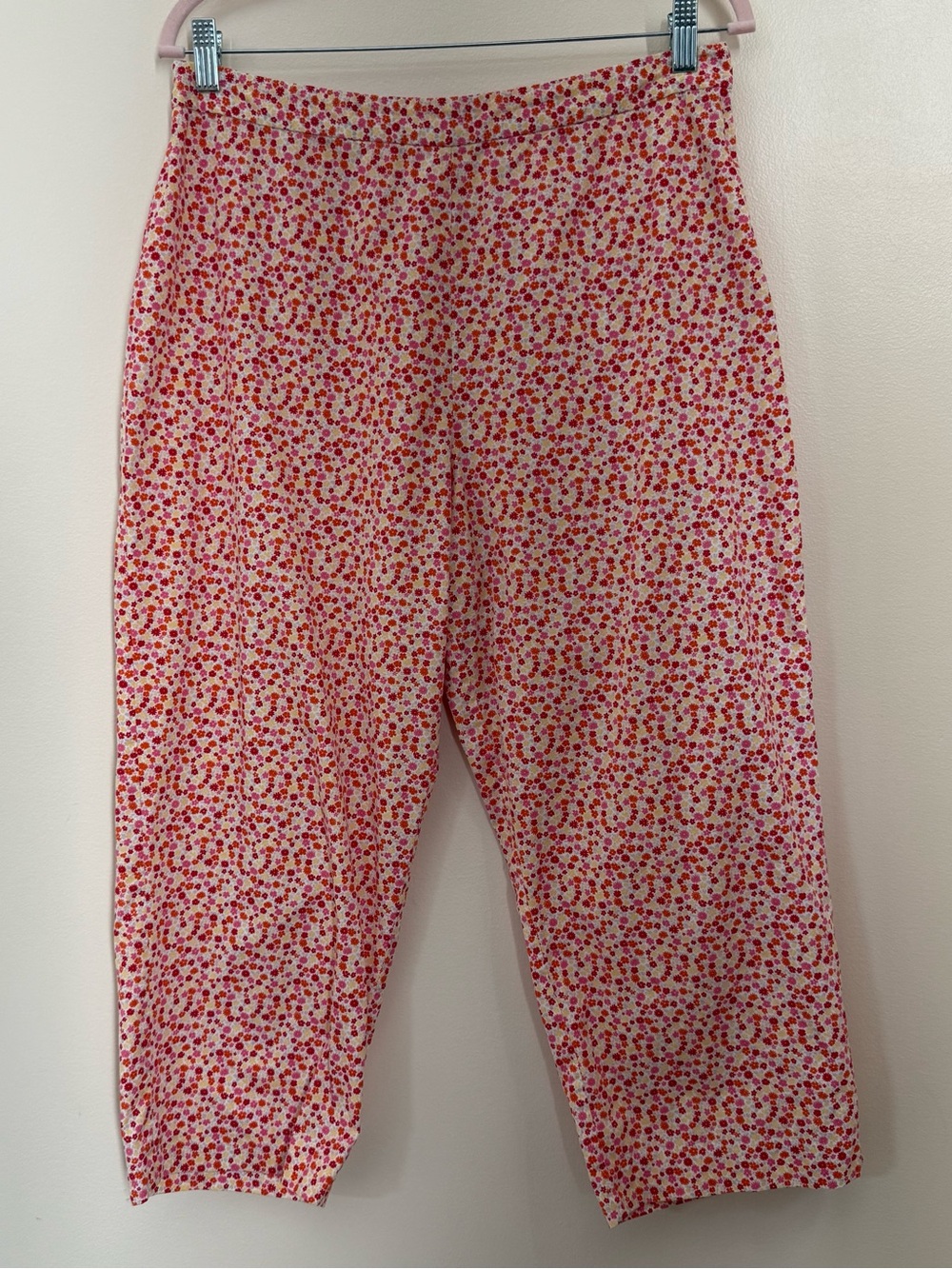 Vintage Floral Print Capris Josephine Chaus Sport Size 14 Coquette Dainty
